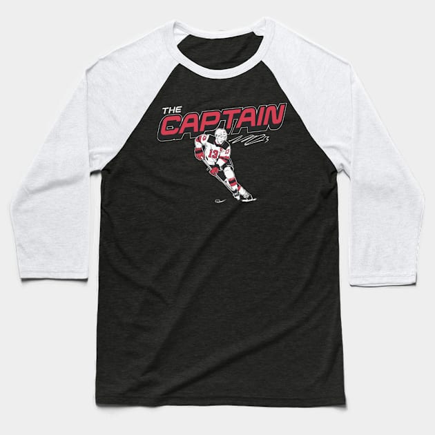 Nico Hischier Captain Nico Baseball T-Shirt by stevenmsparks